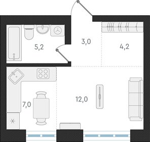 27 м², квартира-студия 5 500 000 ₽ - изображение 13