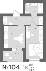 21,4 м², 1-комнатная квартира 2 150 000 ₽ - изображение 89