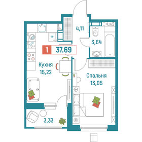 34 м², 1-комнатная квартира 8 500 000 ₽ - изображение 67