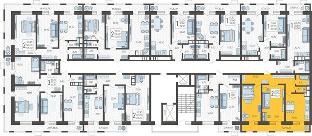 66,7 м², 2-комнатная квартира 9 631 480 ₽ - изображение 27