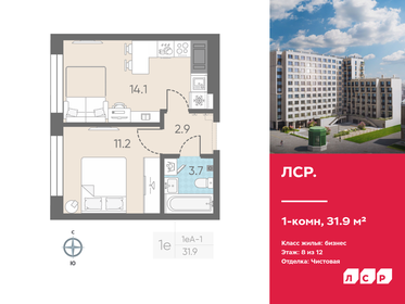 34,7 м², 1-комнатная квартира 15 226 082 ₽ - изображение 14