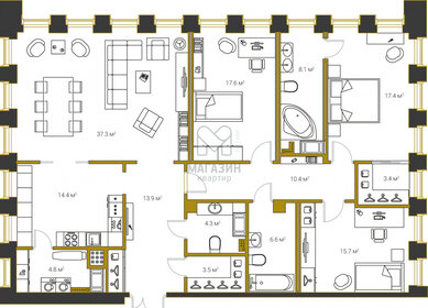 Квартира 157 м², 4-комнатная - изображение 1