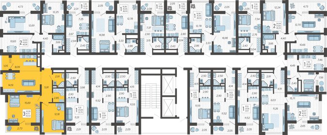 72,3 м², 3-комнатная квартира 17 000 000 ₽ - изображение 108