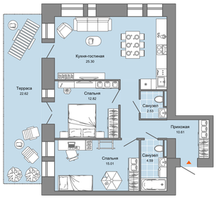 74 м², 3-комнатная квартира 7 837 640 ₽ - изображение 30