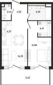 Квартира 58,7 м², 2-комнатная - изображение 1