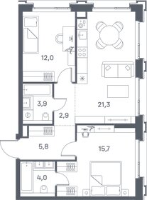 65,6 м², 2-комнатная квартира 31 494 560 ₽ - изображение 24