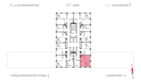 37,2 м², 1-комнатная квартира 17 278 916 ₽ - изображение 25