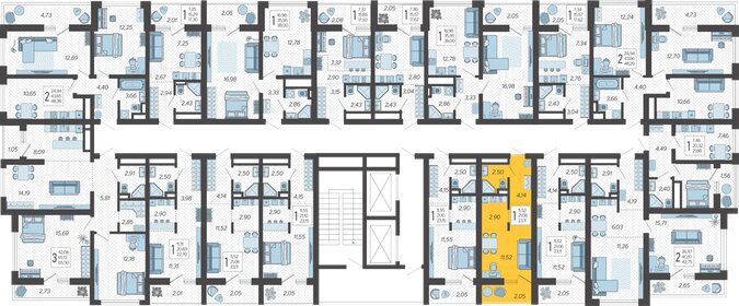 34 м², квартира-студия 8 800 000 ₽ - изображение 121