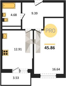 Квартира 45,9 м², 1-комнатная - изображение 1