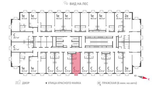 22 м², квартира-студия 10 039 282 ₽ - изображение 25