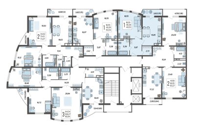 51 м², 1-комнатная квартира 9 700 000 ₽ - изображение 96