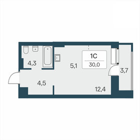 30,7 м², квартира-студия 5 050 000 ₽ - изображение 19