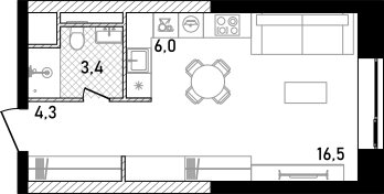 30 м², 1-комнатная квартира 17 500 000 ₽ - изображение 120