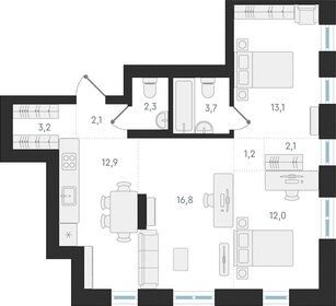 Квартира 69,4 м², 3-комнатная - изображение 1