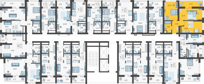 48,4 м², 2-комнатная квартира 18 576 920 ₽ - изображение 37