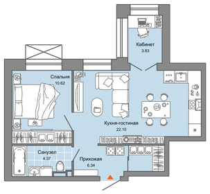 42,1 м², 2-комнатная квартира 7 760 000 ₽ - изображение 96