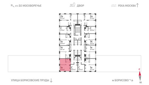 37,2 м², 1-комнатная квартира 17 278 916 ₽ - изображение 40