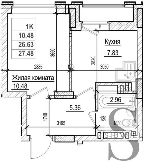 26,6 м², 1-комнатная квартира 5 660 000 ₽ - изображение 44