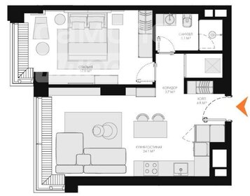 Квартира 55,6 м², 2-комнатные - изображение 1