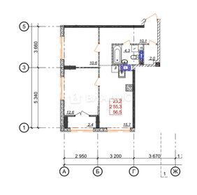 Квартира 56,5 м², 2-комнатная - изображение 4