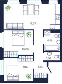 78 м², 2-комнатная квартира 6 900 000 ₽ - изображение 49