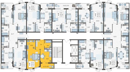 43 м², 1-комнатная квартира 7 150 000 ₽ - изображение 99