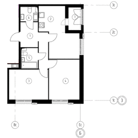 Квартира 65,6 м², 2-комнатная - изображение 2