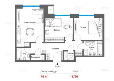 88,8 м², 3-комнатная квартира 58 000 000 ₽ - изображение 42
