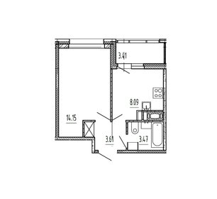 33,2 м², 1-комнатные апартаменты 5 379 728 ₽ - изображение 31