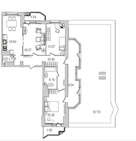 Квартира 127,4 м², 3-комнатная - изображение 1