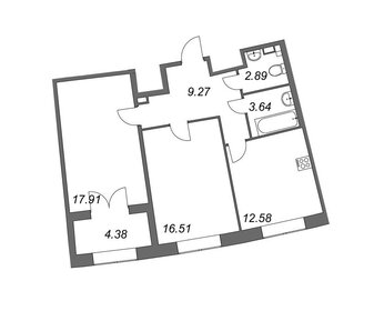 Квартира 65 м², 2-комнатная - изображение 1