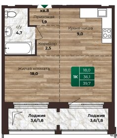 36,1 м², 1-комнатная квартира 4 840 000 ₽ - изображение 62