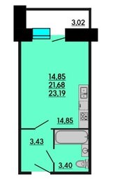 Квартира 21,9 м², студия - изображение 1