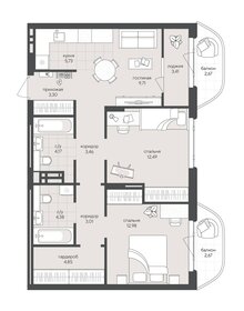 Квартира 72,8 м², 2-комнатная - изображение 1