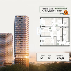 Квартира 73,6 м², 2-комнатная - изображение 2