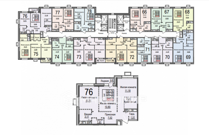 82 м², 3-комнатные апартаменты 7 000 000 ₽ - изображение 61