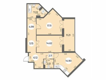 Квартира 80,3 м², 2-комнатная - изображение 1