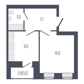 35,4 м², 1-комнатная квартира 3 800 000 ₽ - изображение 45