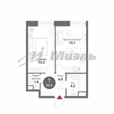 Квартира 40,5 м², 1-комнатные - изображение 4