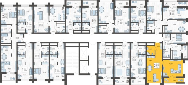 59 м², 2-комнатная квартира 13 000 000 ₽ - изображение 137