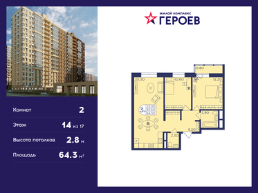 65,6 м², 2-комнатная квартира 13 900 000 ₽ - изображение 89