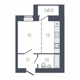 Квартира 24,2 м², 1-комнатная - изображение 1