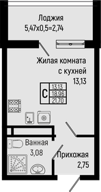 21,8 м², квартира-студия 7 444 991 ₽ - изображение 4