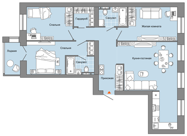 Квартира 94 м², 4-комнатная - изображение 1