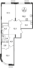 76,9 м², 2-комнатная квартира 17 209 536 ₽ - изображение 46