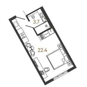 26,6 м², квартира-студия 10 790 000 ₽ - изображение 129