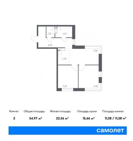 55 м², 2-комнатная квартира 11 141 211 ₽ - изображение 7