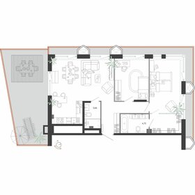 Квартира 96,6 м², 3-комнатная - изображение 1