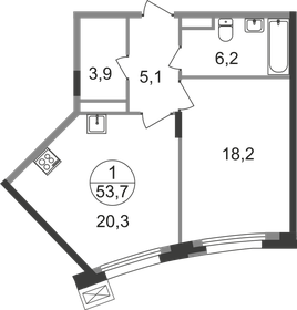 50,1 м², 1-комнатная квартира 13 172 266 ₽ - изображение 27