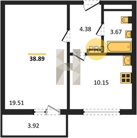 Квартира 38,9 м², 1-комнатная - изображение 1